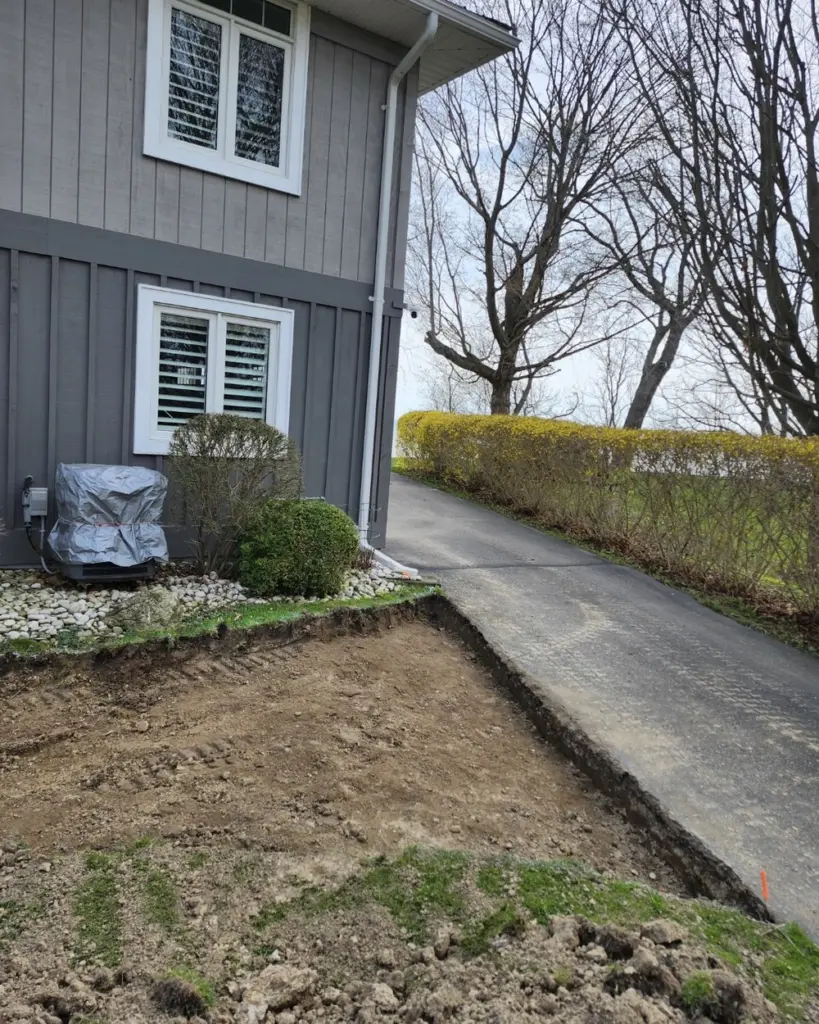 Walkway area before